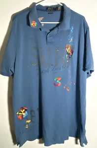 Ralph Lauren Polo Cali Surf Embroidered Multi Color Big Pony Shirt CLASSIC Paint - Picture 1 of 12