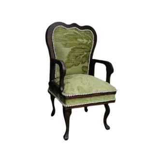 1/6 Scale Dolls House Miniatures Green Furniture Unfinished Single Sofa Vintagsh - Picture 1 of 15