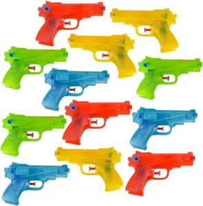 Water Squirter Pistols - Set of (12) 5.5 Inch Water Guns for Kids - Party Favors - Picture 1 of 6