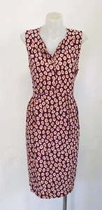 Cute GORMAN 100% Silk Pencil Dress Leopard Print Ladies Size 10 Perfect Cond - Picture 1 of 13
