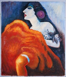 Kees Van Dongen Style Oil Painting On Canvas - Picture 1 of 1