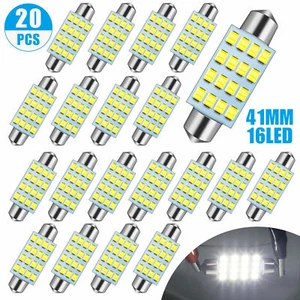 20x 41MM 42MM LED Bulbs Dome Map Interior License Plate Light Bulb 6000K White - Bild 1 von 9