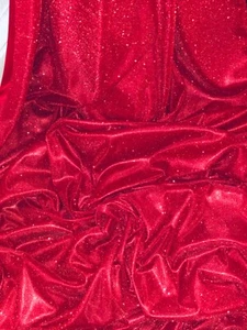 Telón de fondo de vestido elástico de luz de luna de 58"" de ancho rojo brillante brillante de 1 metro - Imagen 1 de 2