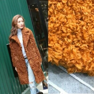 Faux Sherpa Shearling Loop Wool Fabric Curly Fur Plush Clothes Toys DIY Material - Bild 1 von 13