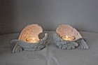 HEAVENLY ANGEL WINGS  TEA LIGHT HOLDERS,WHITE,VOTIVE ORNAMENT,BEAUTIFUL MEMORIAL