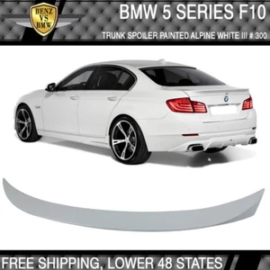 USA Stock 11-16 5 Series F10 4Dr AC Trunk Spoiler Painted Alpine White III # 300 - Picture 1 of 6