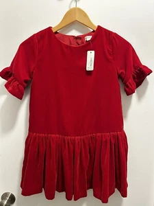 Brand New Gymboree Ruffle Velvet Red Girls Dress Christmas Holidays Size 8 Kids - Picture 1 of 6