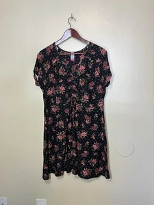No Boundaries Black Dress W/Roses Polkadot XXXL / 3XL (1122) - Picture 1 of 6