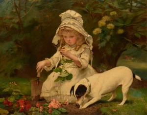 Charles Burton Barber Amateur Gardeners Leinwandbild 16 x 20 - Bild 1 von 5