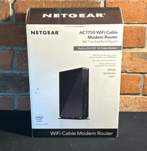 Netgear AC1750 WiFi Cavo Modem Router C6300 00MAS Dual Band Gigabit - Usato - Foto 1 di 3