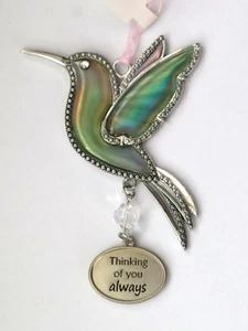 DD1 Thinking of you always FIND YOUR WINGS ORNAMENT Ganz hummingbird - Picture 1 of 5