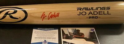 Jo Adell Angels Autographed Signed Engraved Blonde Bat Red BECKETT ROOKIE COA 1 - Image 1 of 2