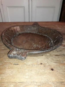 Ciotola da portata vintage in teak artigianale indiana - Foto 1 di 4
