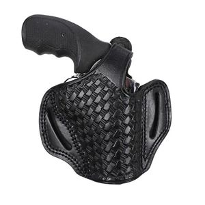 Pusat Holster Taurus 692 Revolver 2.5 inch Leather Basket Weave Belt Holster - Picture 1 of 28
