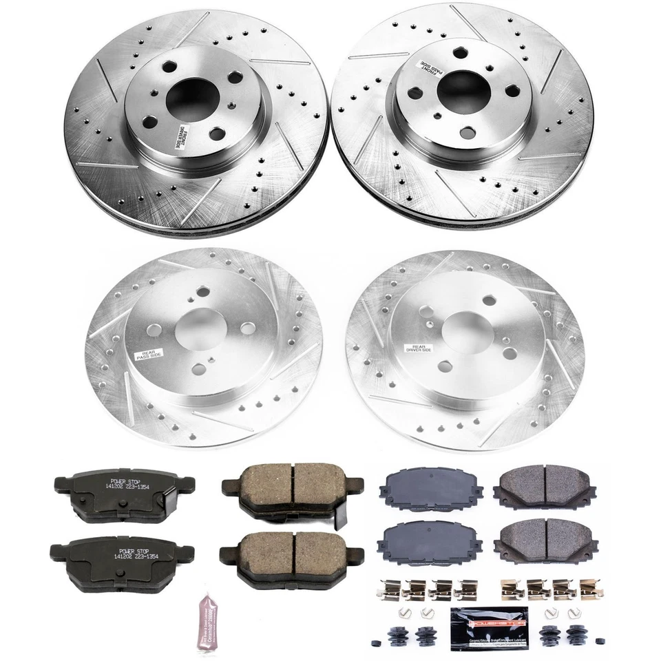 PowerStop Disc Brake Kit - Front and Rear - Fits Toyota Yaris 2012-2018 Z23 Dail — 第 1/4 张图片