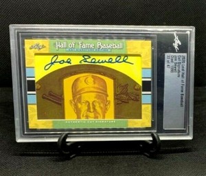 JOE SEWELL 2020 Leaf Hall of Fame Baseball Cut Signature Auto /47