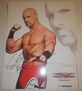 Signed Autographed TNA Wrestling Christopher Daniels Promo Photo Impact WWE AEW - Picture 1 of 2