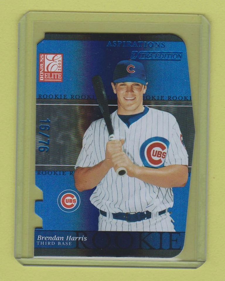 2003 Donruss Elite Extra Aspirations Brendan Harris #16/76 Cubs - Image 1 of 1