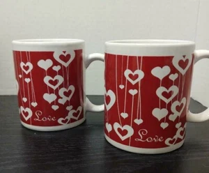 Just For You Valentinstag Kaffeetasse/Becher mit Herz Halskette Design 2er Set - Bild 1 von 6