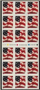 2002 Flag Sc 3625a mint booklet of 18, plate number V1111, fresh mint - Picture 1 of 1