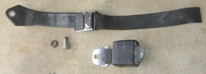 1964 Ford Thunderbird Black Front Seat Belt & Retractor Side Unknown Wear 64 - Picture 1 of 10
