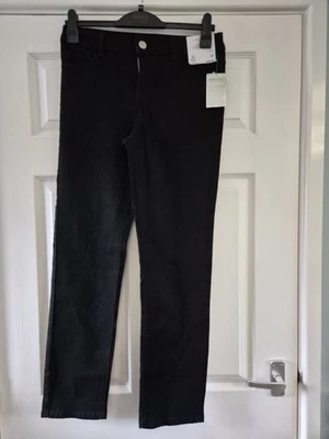 GEORGE BLACK STRETCH  STRAIGHT LEG JEANS SIZE 12 NEW WITH TAGS - Image 1 of 3