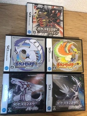 Pokemon Nintendo DS Platinum Heart Gold Soul Silver Diamond Pearl 5 set Japanese - Image 1 of 4