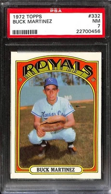 1972 Topps #332 Buck Martinez PSA 7 NM 22700456  - Image 1 of 3
