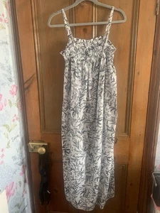 F&F Size 14 White Mix Floral Summer Sleeveless Long Dress/Beach coverup - Picture 1 of 5