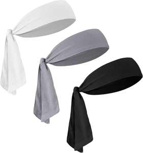 Giantree 3Pcs Tie Headbands for Men, Headbands for Women Head Running Headban... - Picture 1 of 12