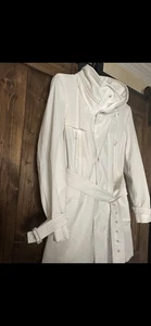 Damen-Trenchcoat Größe Medium Samuel Dong weiß Dip Out Kapuze - Bild 1 von 6