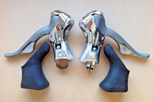 Shimano Ultegra 600 ST-6400 STI Shift Levers 2x8 Speed Tricolor - Picture 1 of 19