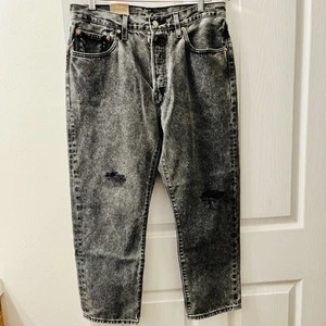 Jeans Levis 501 Originale Cropped Donna 32x26 Nero Dritto Sofisticato Lady - Foto 1 di 11