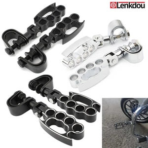 CNC 1"~1 1/4" Motor de Carretera Guardapies Reposapiés Soporte Abrazadera en U para Harley - Imagen 1 de 17