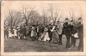 Helston Furry Dance III Antique Postcard Cornwall England UK Marching Band JY11 - Picture 1 of 2