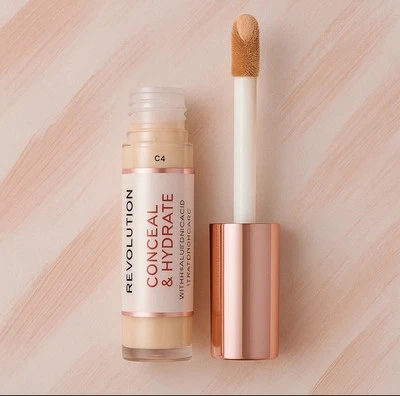 2x Revolution Conceal & Hydrate Concealer C4 0.45oz – Full Coverage – New Sealed - Image 1 of 4