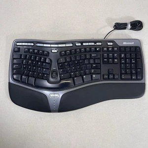 Microsoft Natural Ergonomic USB Keyboard 4000 v1.0 KU-0462 No Feet Tested - Picture 1 of 10