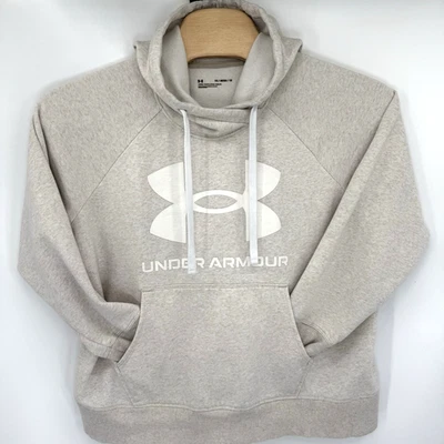 Sudadera con capucha Under Armour para mujer rival con logotipo de lana avena talla 1X estilo 1362915 Foto 1 de 4