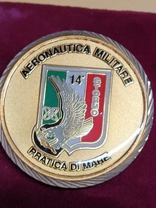 CHALLENGE COIN KC767A TANKER TRANSPORT ITALIAN AIR FORCE BOEING 14 Stormo Mare - Picture 1 of 4