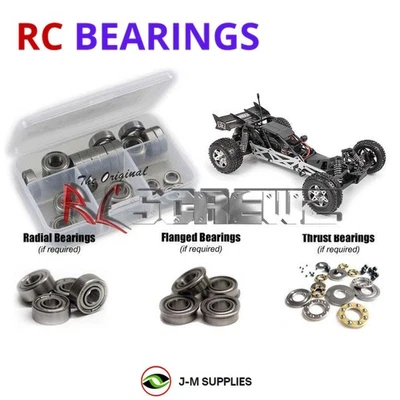 RCScrewZ Metal Shielded Bearing Kit arrm001b for Arrma Raider BLS 1/10 2wd | SET - Image 1 of 4
