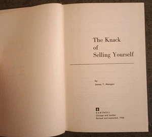 The Knack of Selling Yourself Revised by James T. Mangan - hardcover book - 1966 - Imagen 1 de 2