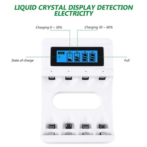 Charging Blocks Multiple Ports Rechargeable Batteries Charger Equipment 4 Slots - Bild 1 von 12