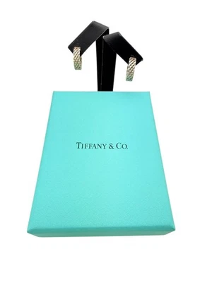 Brincos pequenos de argola de prata esterlina Tiffany & Co. Somerset - Caixa - Imagem 1 de 4
