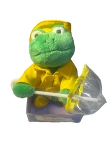 Rana de Pascua de peluche animada de colección de los años 90 Pals con paraguas necesita baterías - Imagen 1 de 8