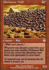 MTG magic cards 2x x2 Light Play, English Pitchstone Wall Torment