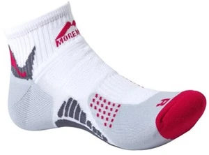 More Mile Running Sock San Diego, White-Light Red, Sneaker Sock - Picture 1 of 5