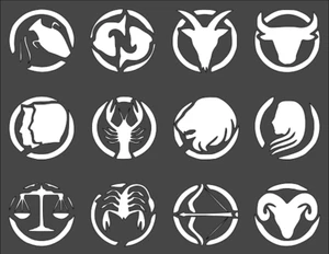 1- 8x10 inch Stencil, (TA-66) Zodiac Signs (6mil) - Picture 1 of 2