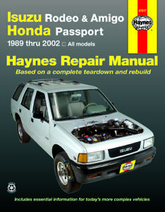 Isuzu Rodeo, Amigo, Honda Passport (89-02) Haynes Repair Manual USA (Paperback)