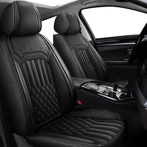 Car 5-Seat Covers Faux Leather Cushion Full Set Black For HONDA HR-V 2016-2024 - Picture 1 of 10