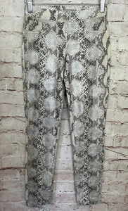 Tractr Girls Leggings Pants Snakeskin Print Stretch Pull On Ivory Gray Size 10 - Picture 1 of 4